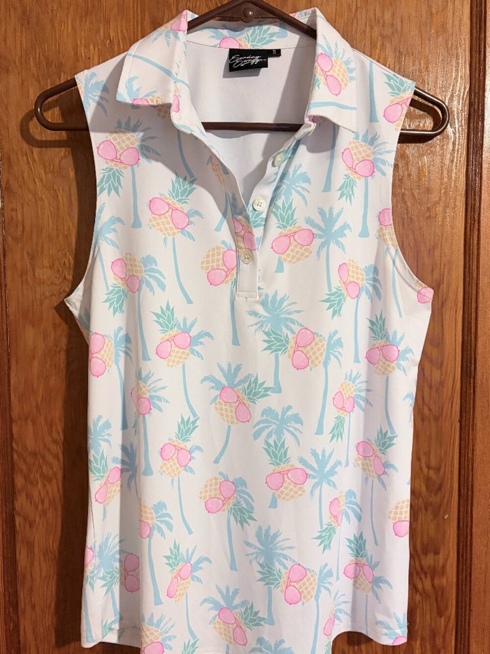 Sunday Swagger Womens Polo Sleeveless Small